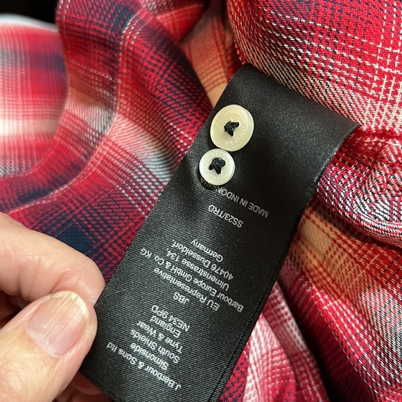 BARBOUR KERSHAW Shirt faded Red Long Sleeved & Tailored Fit - Picture 14 of 14